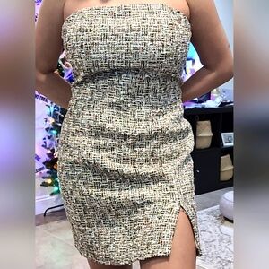 NWOT tweed tube dress